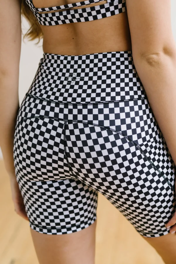 Shorts>Maven Thread Biker Shorts - 6'' - Bu0026W Checkered