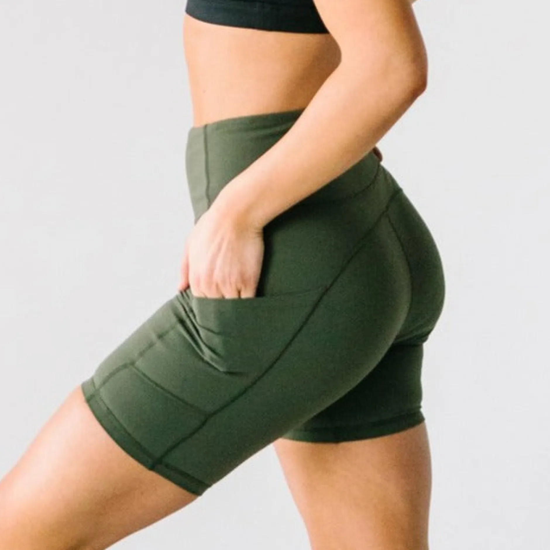 biker_shorts____olive_gre_0.webp Shorts>Maven Thread Biker Shorts - 8'' - Olive Green