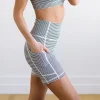 Shorts>Maven Thread Biker Shorts - 6''- Bu0026W Stripe