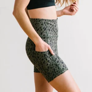 Shorts>Maven Thread Biker Shorts - 6''- Green Leopard