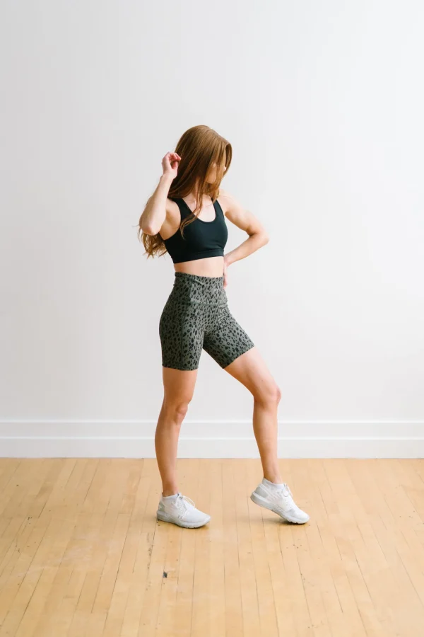 Shorts>Maven Thread Biker Shorts - 6''- Green Leopard