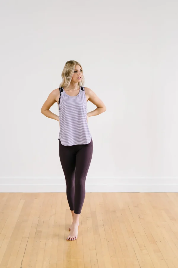 Tanks>Maven Thread Breathe Tank - Bu0026W Stripe