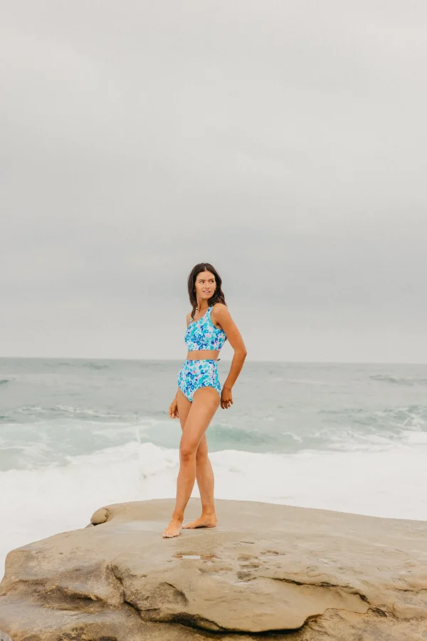 Swim Tops | Swim Tops>Maven Thread Coastal Bikini Top - Blue Watercolor Floral