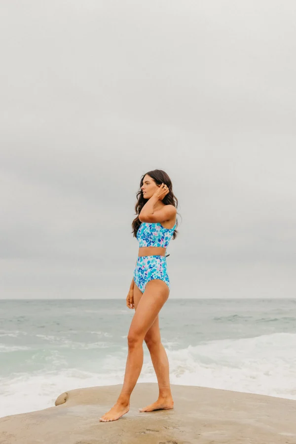 Swim Tops | Swim Tops>Maven Thread Coastal Bikini Top - Blue Watercolor Floral