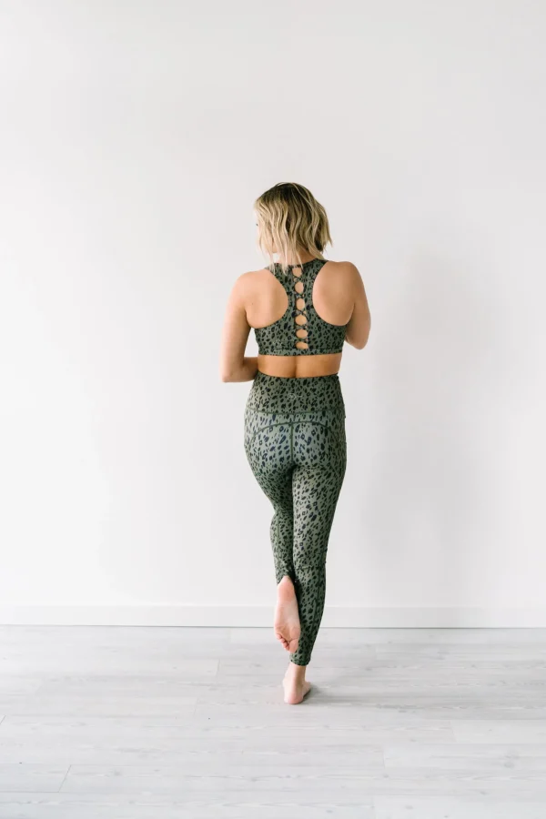Sports Bras>Maven Thread Courage Sports Bra - Green Leopard