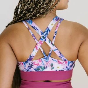 Sports Bras>Maven Thread Criss Cross Sports Bra - Deep Orchid