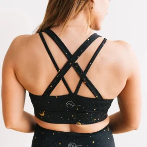 Sports Bras>Maven Thread Criss Cross Sports Bra - Moons