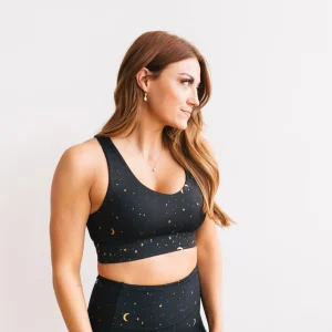 Sports Bras>Maven Thread Criss Cross Sports Bra - Moons