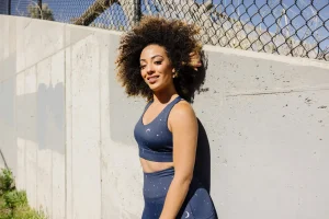 Sports Bras>Maven Thread Criss Cross Sports Bra - Navy Moons