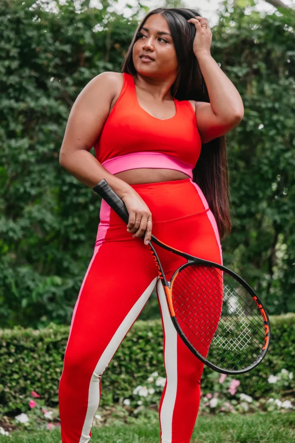 Sports Bras>Maven Thread Criss Cross Sports Bra - Passion Pink