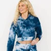 Hoodies + Sleep | Hoodies>Maven Thread Crop Hoodie - Navy Tie Dye