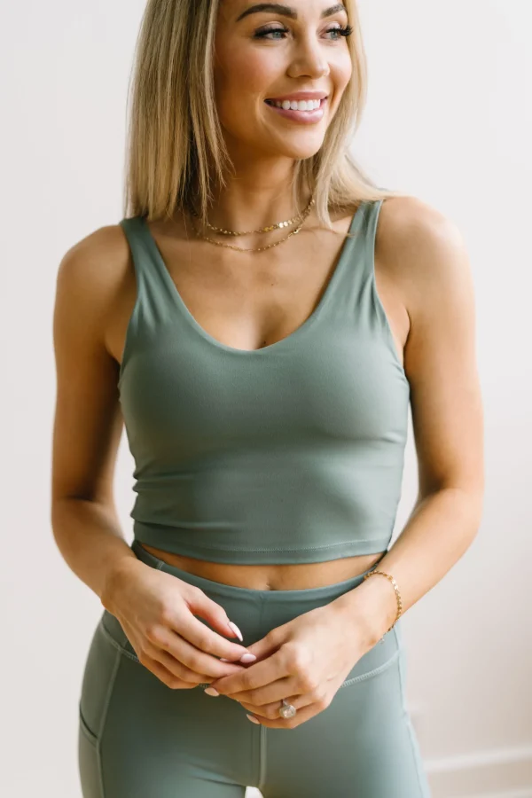 Sports Bras | Tanks>Maven Thread Crop Tank Sports Bra - Sage