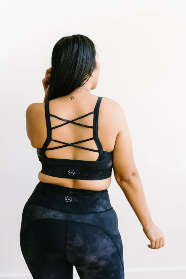 Sports Bras>Maven Thread Fearless Sports Bra - Black Tie Dye