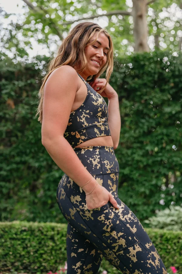 Sports Bras>Maven Thread Fierce Sports Bra - Gold Foil
