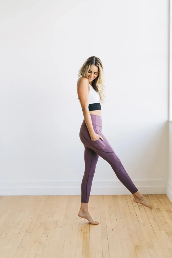 Leggings>Maven Thread Focus Leggings - Muted Plum