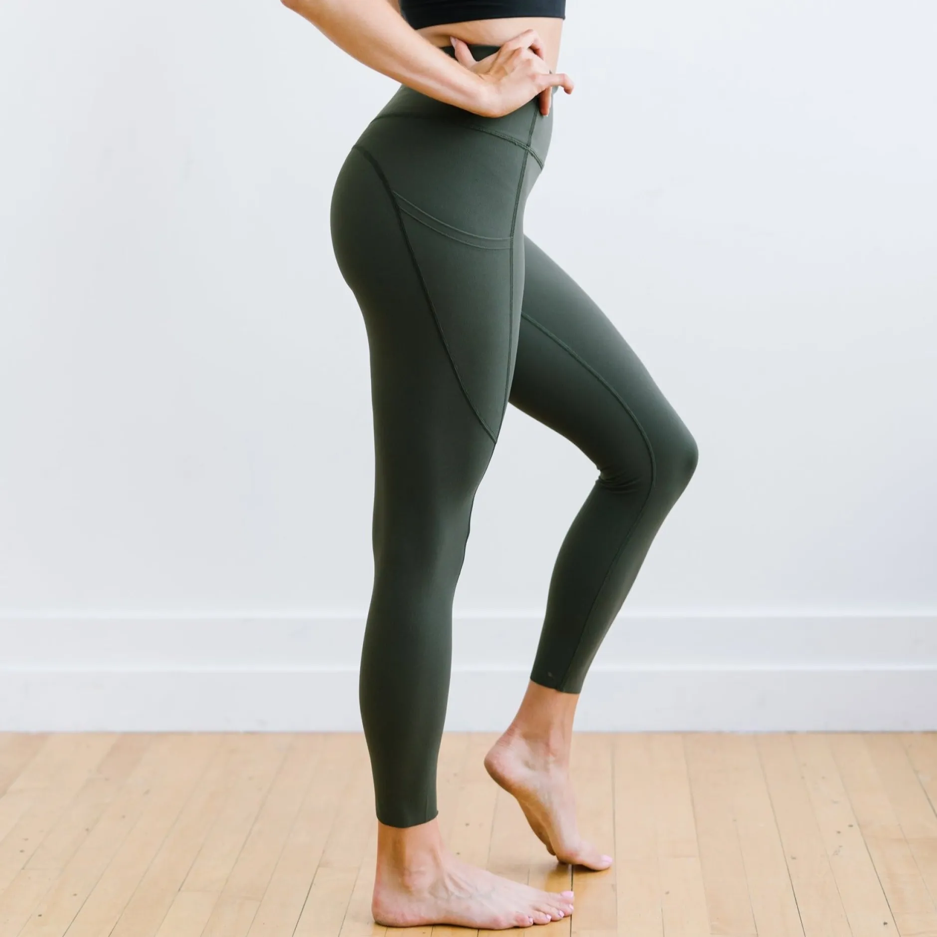 focus_leggings__olive_gre_0.webp Leggings>Maven Thread Focus Leggings - Olive Green
