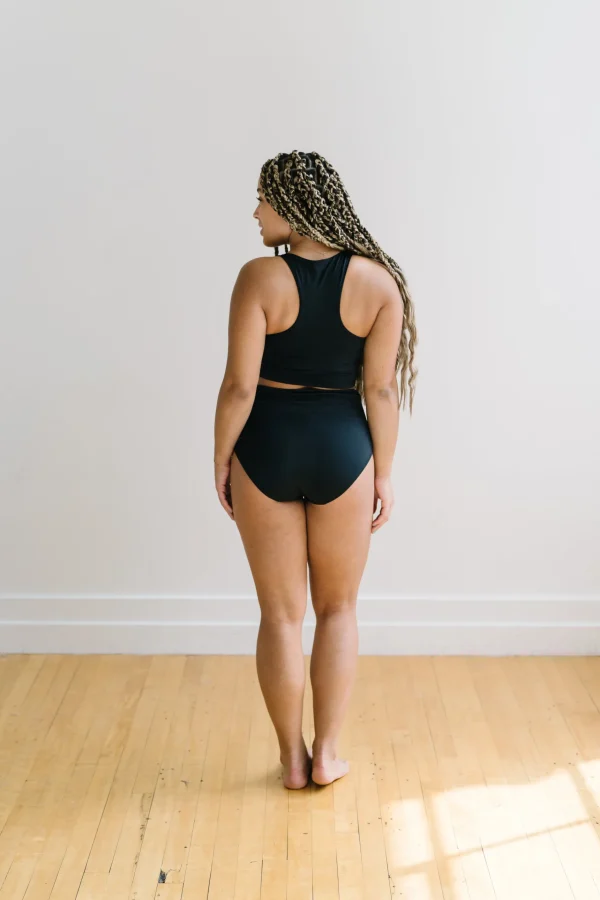 Swim Tops | Swim Tops>Maven Thread Henley Bikini Crop Top - Black
