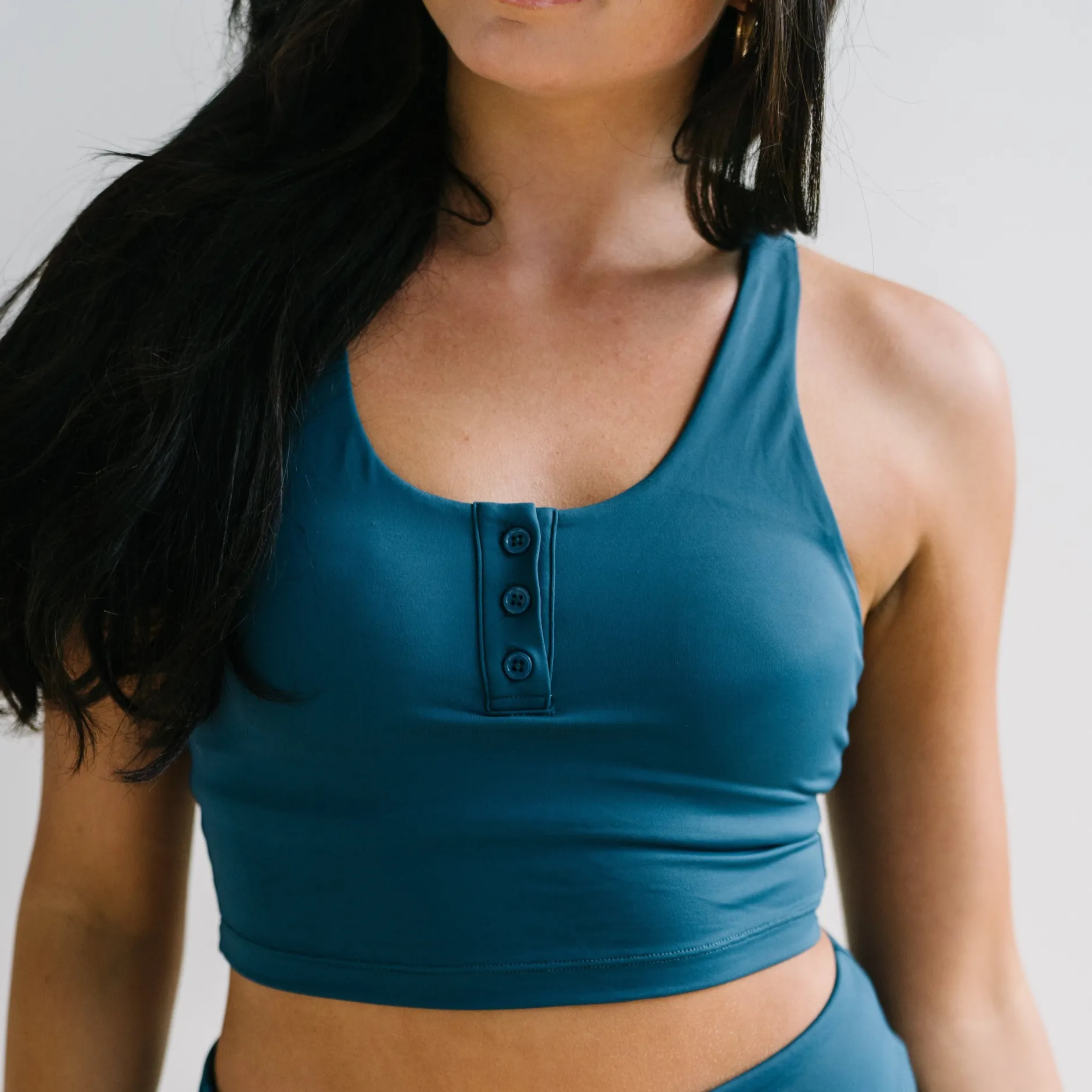 henley_bikini_crop_top__t_0.webp Swim Tops | Swim Tops>Maven Thread Henley Bikini Crop Top - Teal