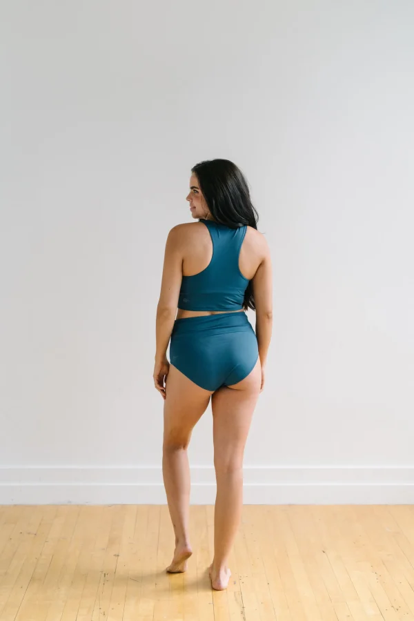 Swim Tops | Swim Tops>Maven Thread Henley Bikini Crop Top - Teal