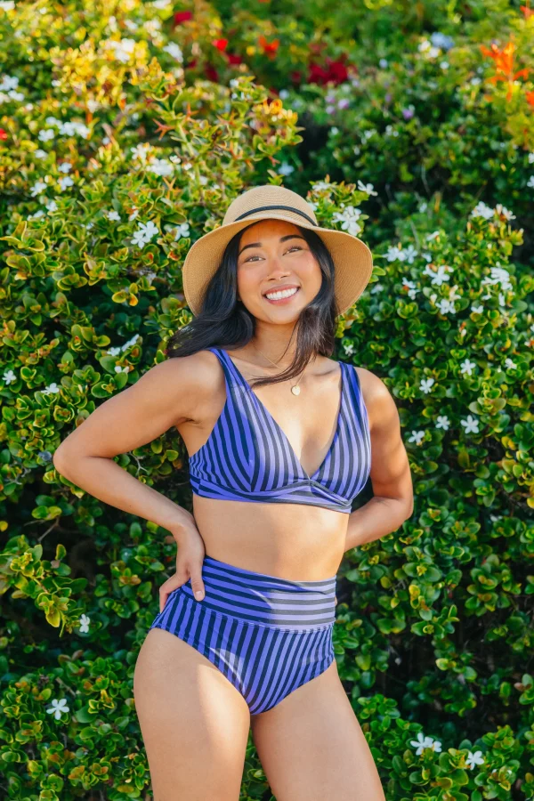 Swim Bottoms | Swim Bottoms>Maven Thread High Rise Bottoms - Blackberry Stripe