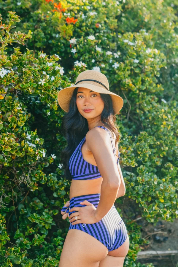 Swim Bottoms | Swim Bottoms>Maven Thread High Rise Bottoms - Blackberry Stripe