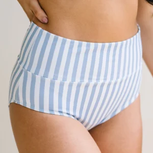 Swim Bottoms | Swim Bottoms>Maven Thread High Rise Bottoms - Blue Stripe