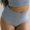Swim Bottoms | Swim Bottoms>Maven Thread High Rise Bottoms - Bu0026W Stripe