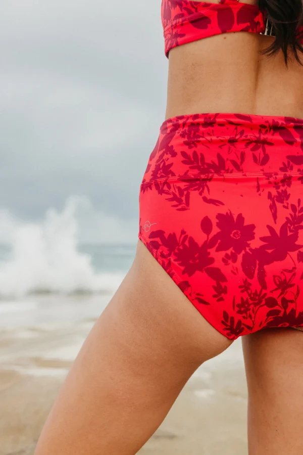 Swim Bottoms | Swim Bottoms>Maven Thread High Rise Bottoms - Crimson Floral