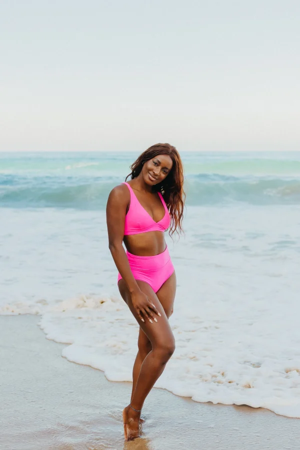 Swim Bottoms | Swim Bottoms>Maven Thread High Rise Bottoms - Hot Pink