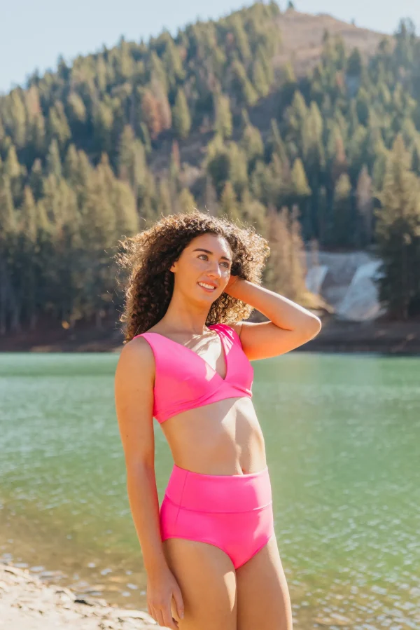 Swim Bottoms | Swim Bottoms>Maven Thread High Rise Bottoms - Hot Pink