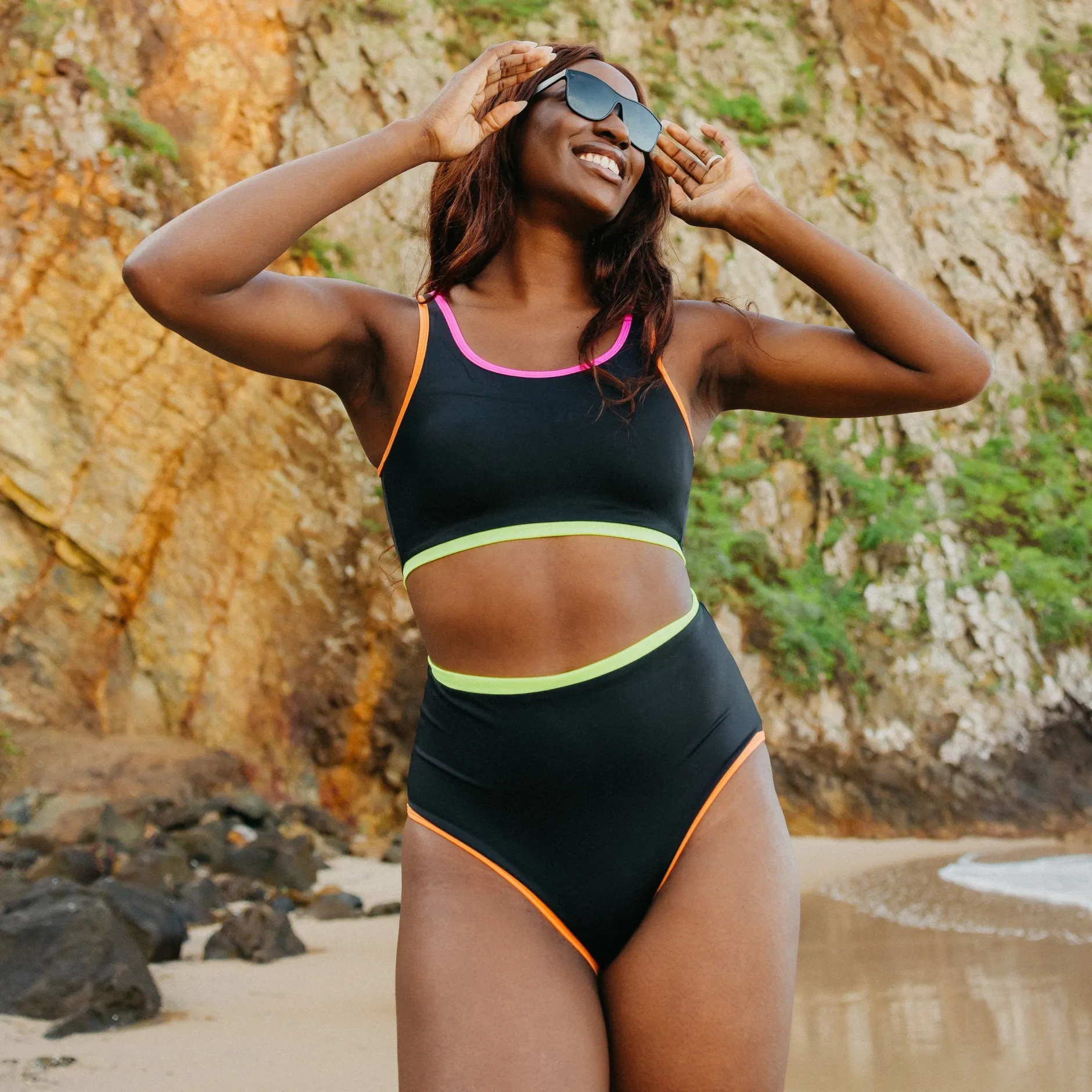 high_rise_bottoms__neon_1.webp Swim Bottoms | Swim Bottoms>Maven Thread High Rise Bottoms - Neon