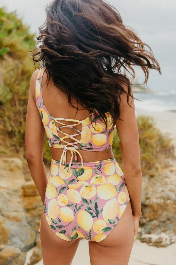 Swim Bottoms | Swim Bottoms>Maven Thread High Rise Bottoms - Pink Lemonade