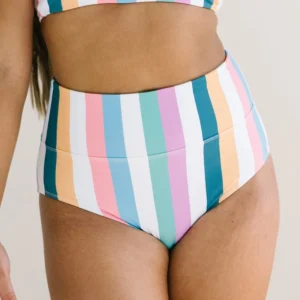 Swim Bottoms | Swim Bottoms>Maven Thread High Rise Bottoms - Retro Stripe 2.0