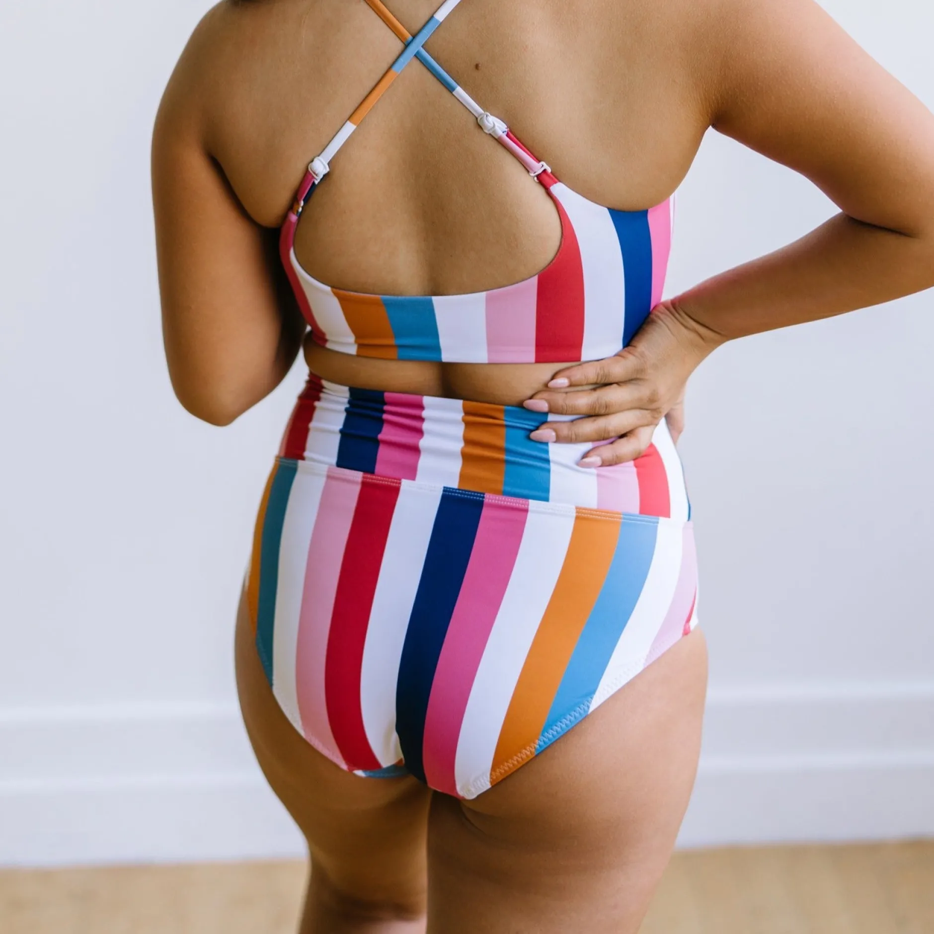 high_rise_bottoms__retro__1-1.webp Swim Bottoms | Swim Bottoms>Maven Thread High Rise Bottoms - Retro Stripe