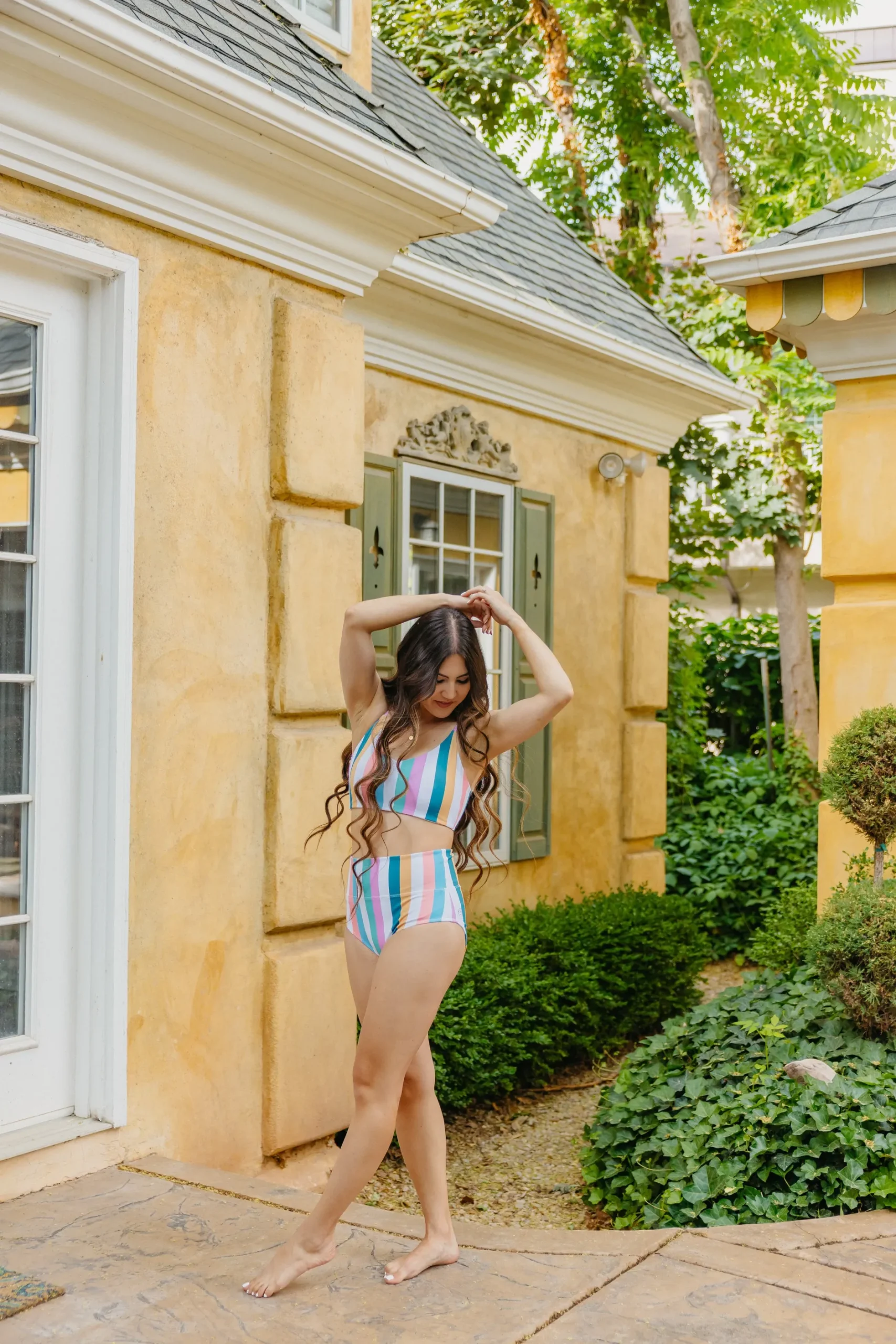 high_rise_bottoms__retro__6.webp Swim Bottoms | Swim Bottoms>Maven Thread High Rise Bottoms - Retro Stripe 2.0