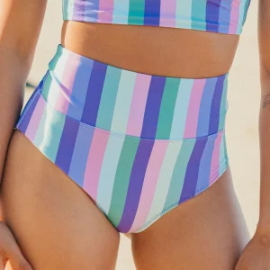 Swim Bottoms | Swim Bottoms>Maven Thread High Rise Bottoms - Siren Stripes