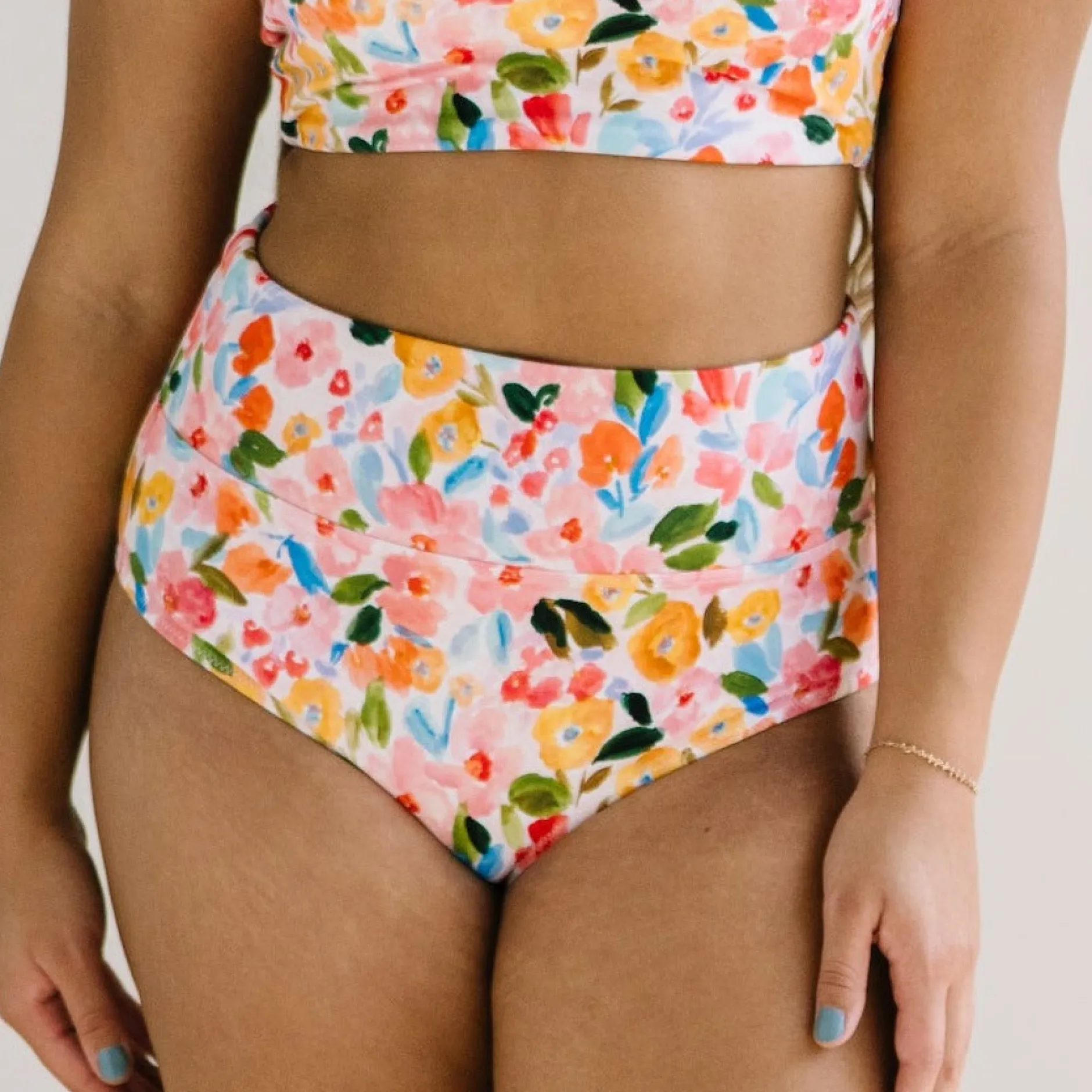 high_rise_bottoms__waterc_1.webp Swim Bottoms | Swim Bottoms>Maven Thread High Rise Bottoms - Watercolor Floral