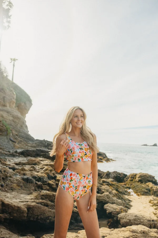 Swim Bottoms | Swim Bottoms>Maven Thread High Rise Bottoms - Watercolor Floral