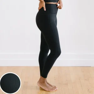 Leggings>Maven Thread Inspire Leggings - Black Ribbed