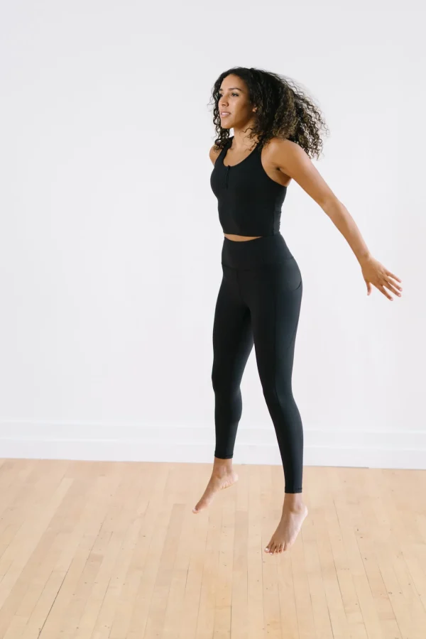 Leggings>Maven Thread Inspire Leggings - Black Ribbed