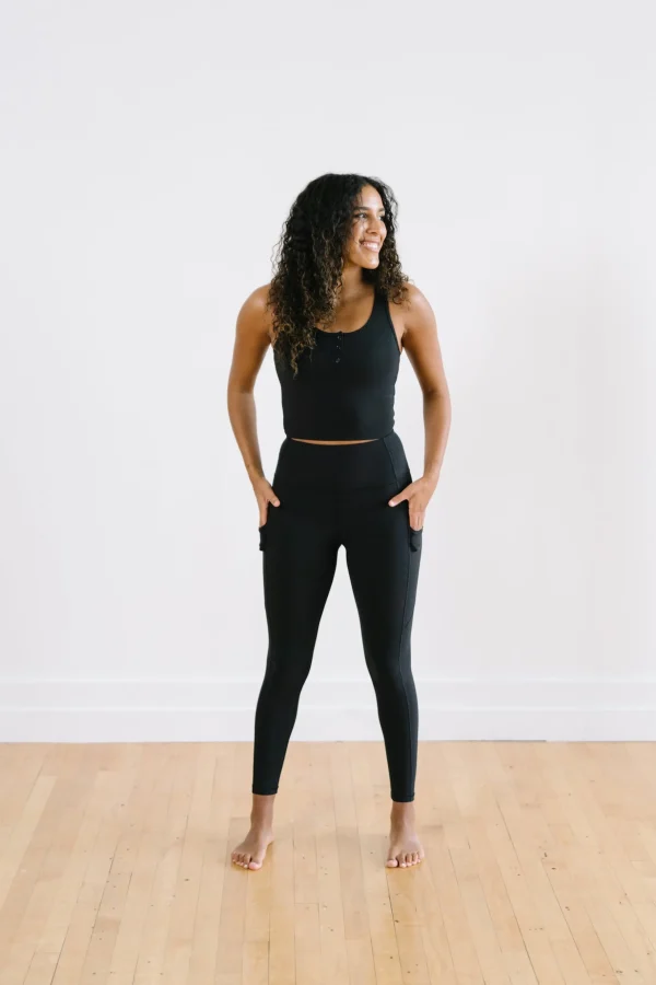 Leggings>Maven Thread Inspire Leggings - Black Ribbed