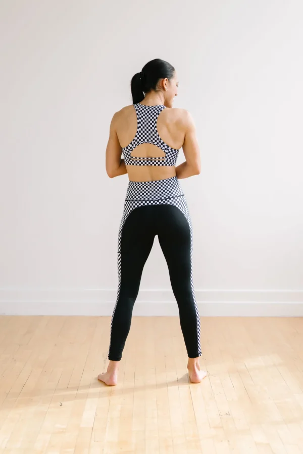 Leggings>Maven Thread Inspire Leggings - Bu0026W Checkered