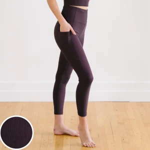 Leggings>Maven Thread Inspire Leggings - Eggplant Ribbed