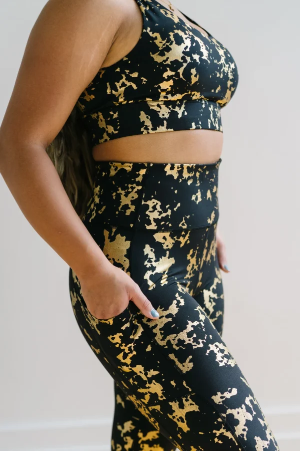 Leggings>Maven Thread Inspire Leggings - Gold Foil