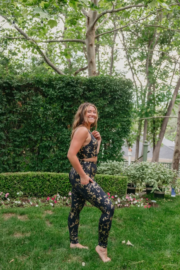 Leggings>Maven Thread Inspire Leggings - Gold Foil