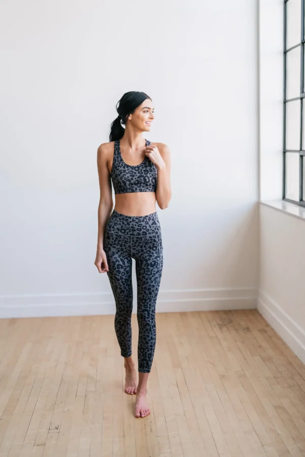 Leggings>Maven Thread Inspire Leggings - Gray Leopard