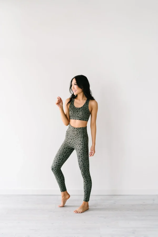 Leggings>Maven Thread Inspire Leggings - Green Leopard