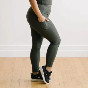 Leggings>Maven Thread Inspire Leggings - Green Ribbed