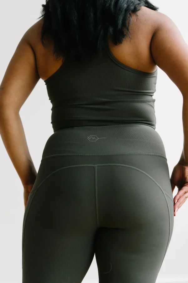 Leggings>Maven Thread Inspire Leggings - Green Ribbed