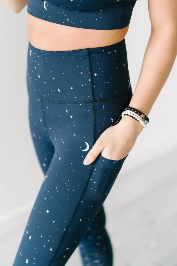 Leggings>Maven Thread Inspire Leggings - Navy Moons